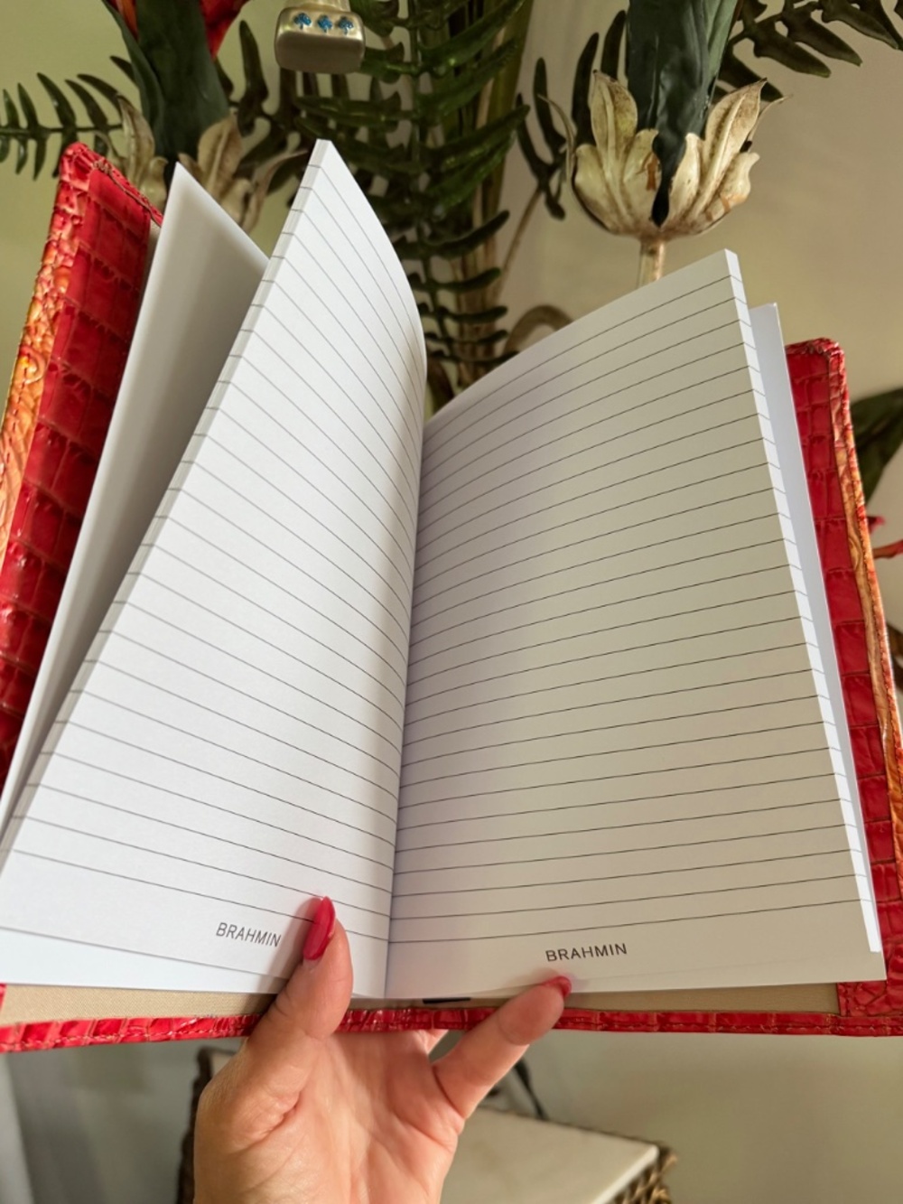 ๐๐คฉ NWT Brahmin Sample Infusion Leather Journal Notebook Agenda Front Eye ๐คฉ๐ - Picture 6 of 8